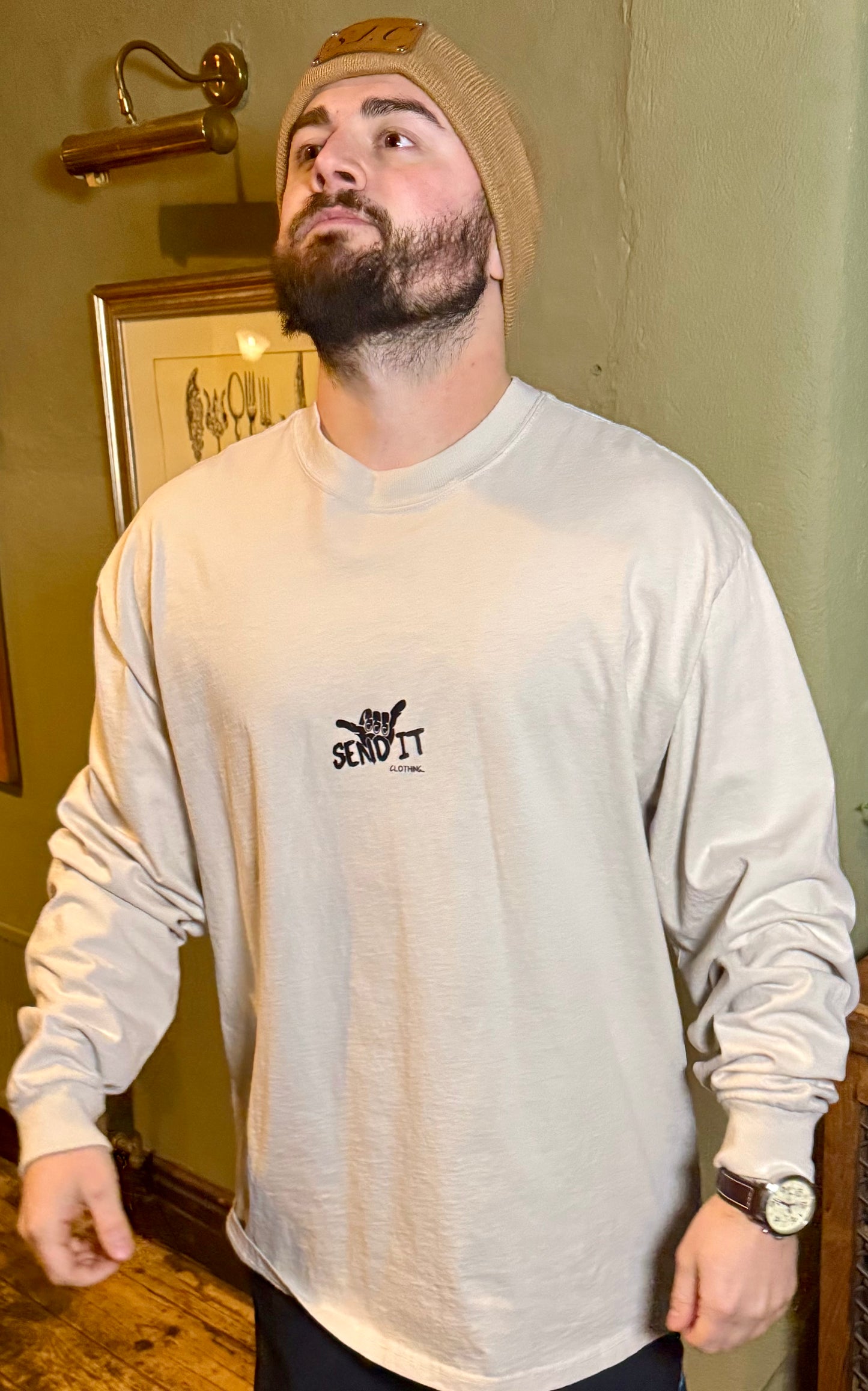 It’s the season long sleeve heavy faded tee