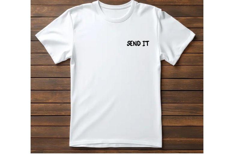 Here for a good time not a long time. Short sleeve t-shirt.